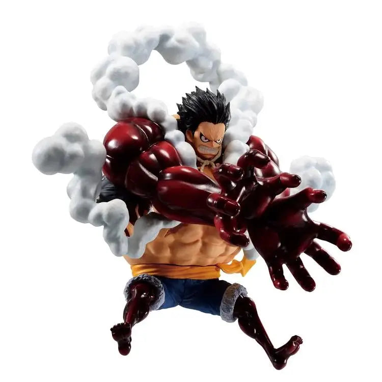 One Piece Ichibansho Masterlise Monkey D. Luffy Gear 4 figure from Road to King of the Pirates, detailed anime collectible.