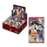 One Punch Man Union Arena Booster Pack by The Mighty Hobby Shop, featuring collectible cards and artwork from the anime series.