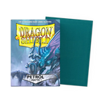 Flat view of a standard size matte petrol-colored sleeves for trading cards by THE MIGHTY HOBBY SHOP.