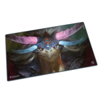 Playmat for Magic: The Gathering Tarkir Dragonstorm featuring Shiko, Paragon of the Way, with vibrant artwork and detailed design.