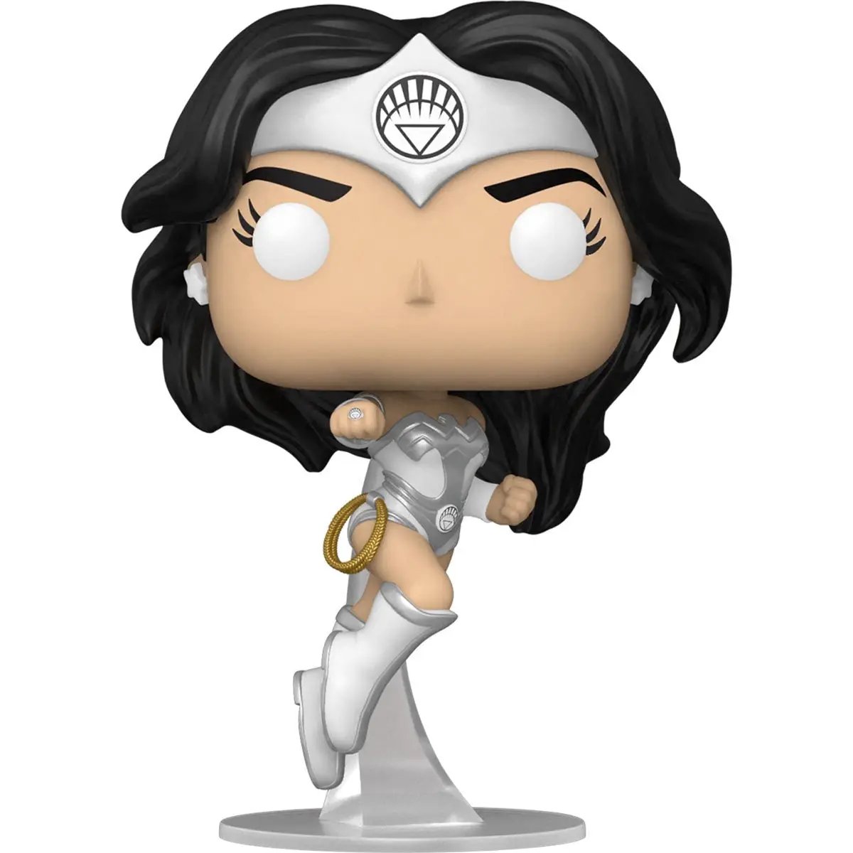Wonder Woman 80th Anniversary White Lantern POP! Heroes figure, featuring her iconic costume and detailed design.