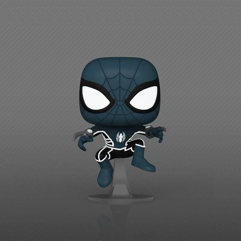 Glow-in-the-dark Spider-Man Comics POP! Marvel figure wearing Asgardian armor, featuring vibrant details and dynamic pose.