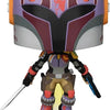 Pop! Star Wars Sabine Wren with Darksaber action figure from the Power of The Galaxy series, featuring detailed design and vibrant colors.