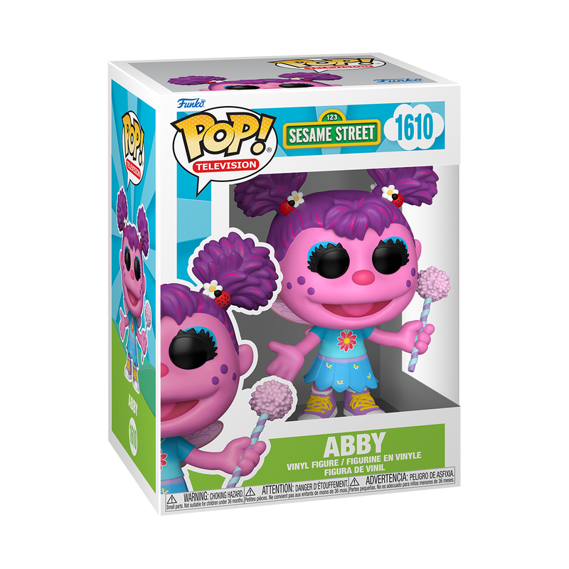 Pop! TV Sesame Street Abby figure from season 3 by THE MIGHTY HOBBY SHOP, featuring Abby in a colorful, whimsical design.