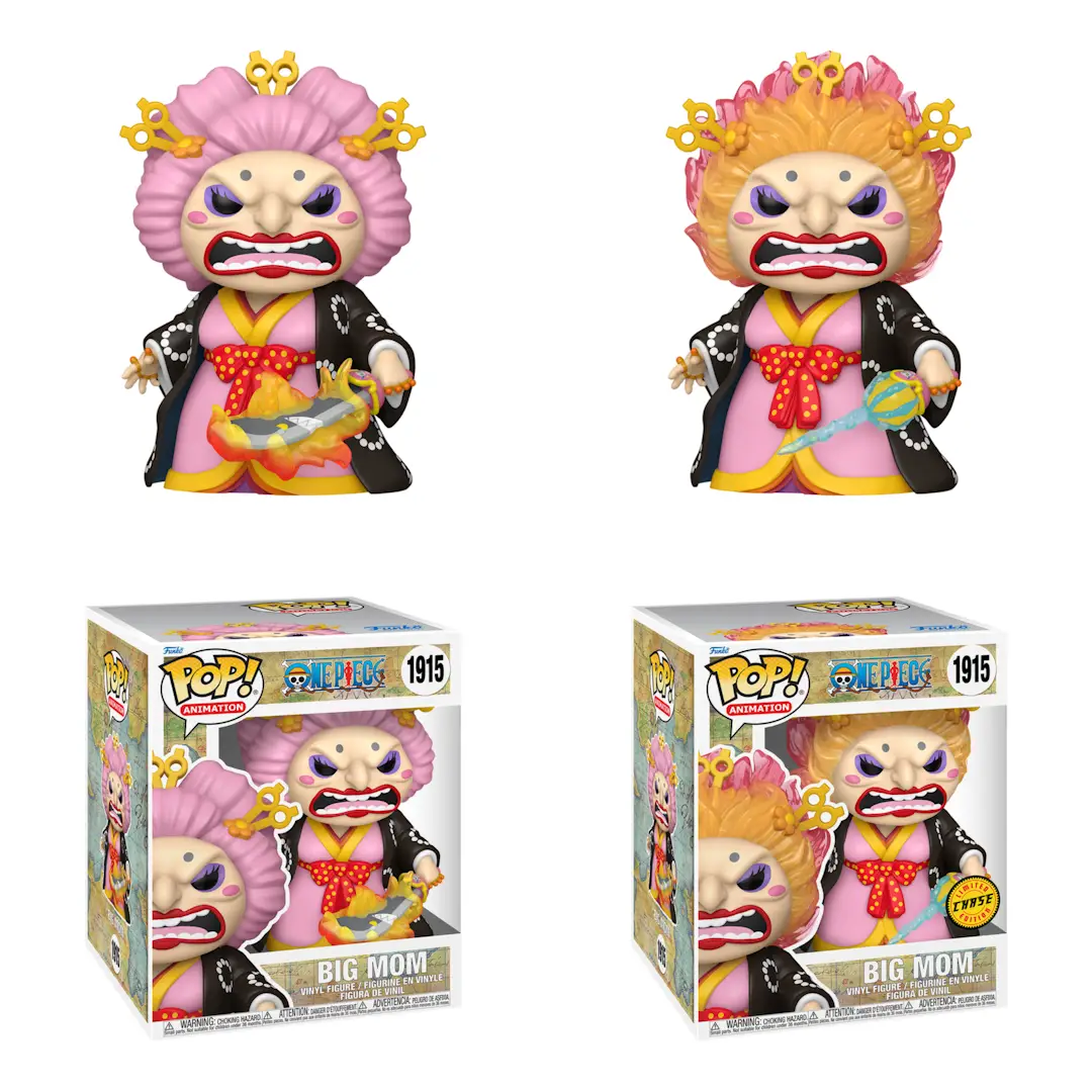 Chase bundle image of Big Mom POP! One Piece figure in kimono style, part of the PRE-ORDER Super: One Piece collection by THE MIGHTY HOBBY SHOP.