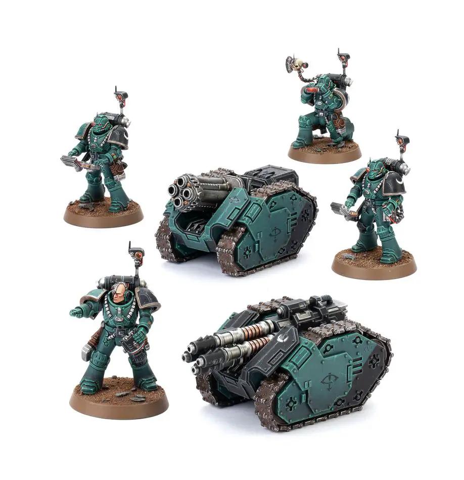 Laser Rapier Destroyer and Quad Launcher Battery from THE MIGHTY HOBBY SHOP, detailed model parts with weapons and accessories.