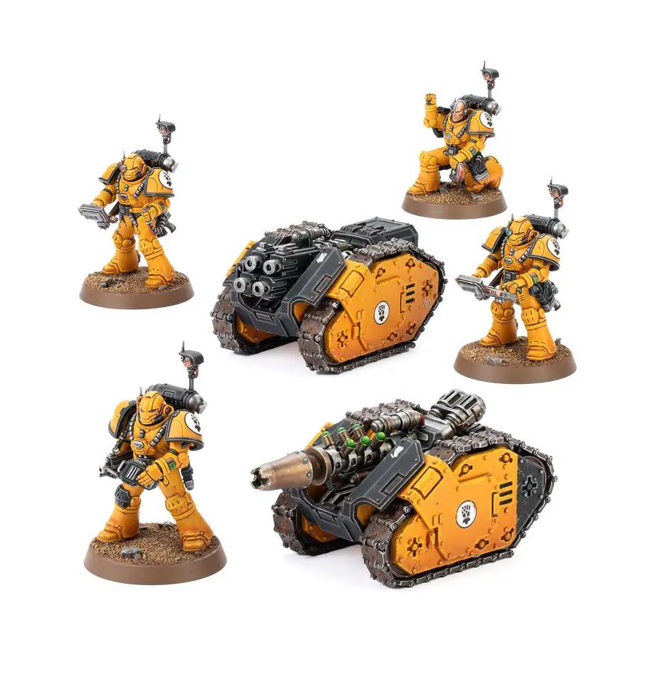 Rapier Quad Heavy Bolters and Graviton Cannon Battery model from THE MIGHTY HOBBY SHOP, detailed miniature with multiple weapon mounts.