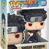 Shisui Uchiha action figure from THE MIGHTY HOBBY SHOP, detailed figure with black hair and Sharingan eye, posed for display.