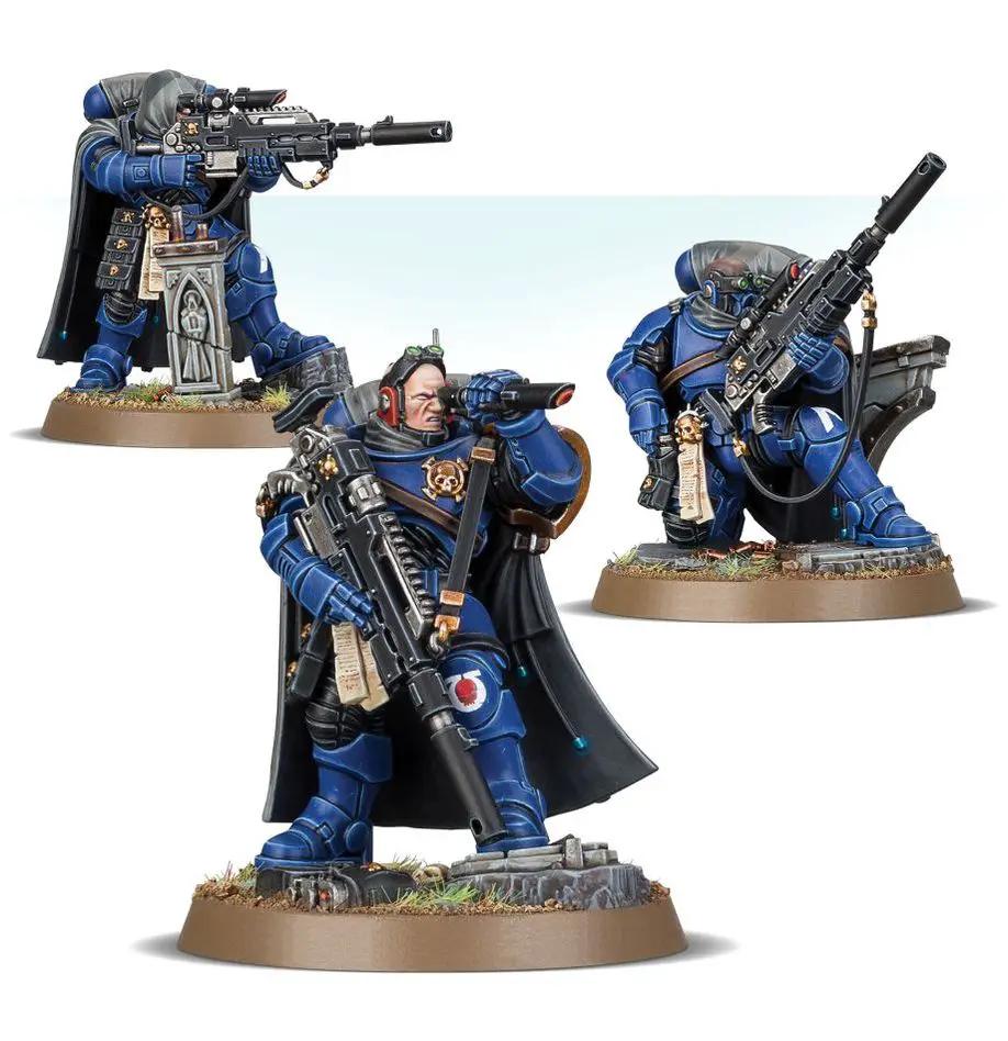 Space Marines Eliminators miniatures from THE MIGHTY HOBBY SHOP, detailed models with weapons and armor for tabletop gaming.