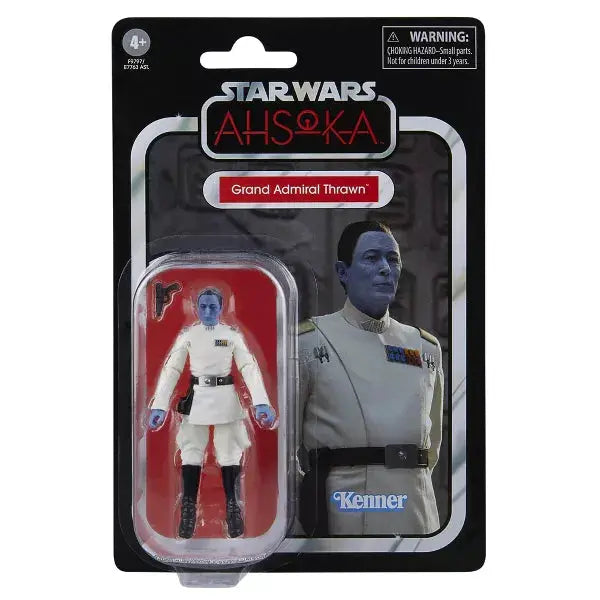 Star Wars Ahsoka and Grand Admiral Thrawn action figures from THE MIGHTY HOBBY SHOP, detailed collectible toys standing side by side.