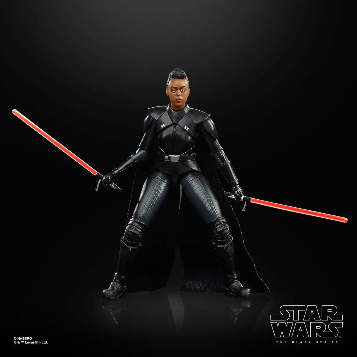 Star Wars The Black Series Reva Third Inquisitor 6-inch action figure with detailed costume and accessories.
