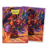 Japanese size matte art sleeves from The Fallen by THE MIGHTY HOBBY SHOP, featuring detailed artwork and protective card sleeves.