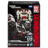 Transformers Studio Series Voyager War for Cybertron Ratchet action figure, detailed robot with vehicle parts, in packaging.