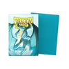 Flat image of a box of THE MIGHTY HOBBY SHOP Turquoise Players' Choice Matte Sleeves in Japanese size, showing sleeve packaging.