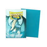 Flat image of a box of THE MIGHTY HOBBY SHOP Turquoise Players' Choice Matte Sleeves in Japanese size, showing sleeve packaging.