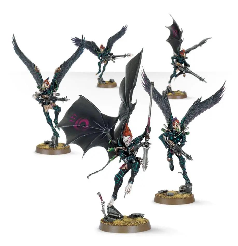 Warhammer 40,000 Scourges miniatures from THE MIGHTY HOBBY SHOP, detailed models featuring insect-like alien warriors.
