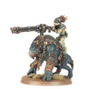 Krootox Rider from Warhammer 40,000 T'au Empire army, detailed miniature figure with weapon and armor, on a gaming base.