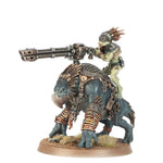 Krootox Rider from Warhammer 40,000 T'au Empire army, detailed miniature figure with weapon and armor, on a gaming base.