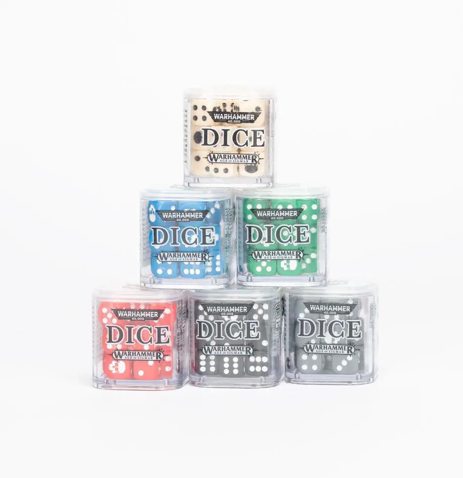 Warhammer dice cube by THE MIGHTY HOBBY SHOP featuring a detailed, compact cube design with colorful dice inside.
