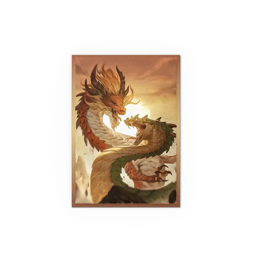 Wood Snake 2025 matte dual art sleeves for Japanese size cards, featuring intricate snake design by THE MIGHTY HOBBY SHOP.