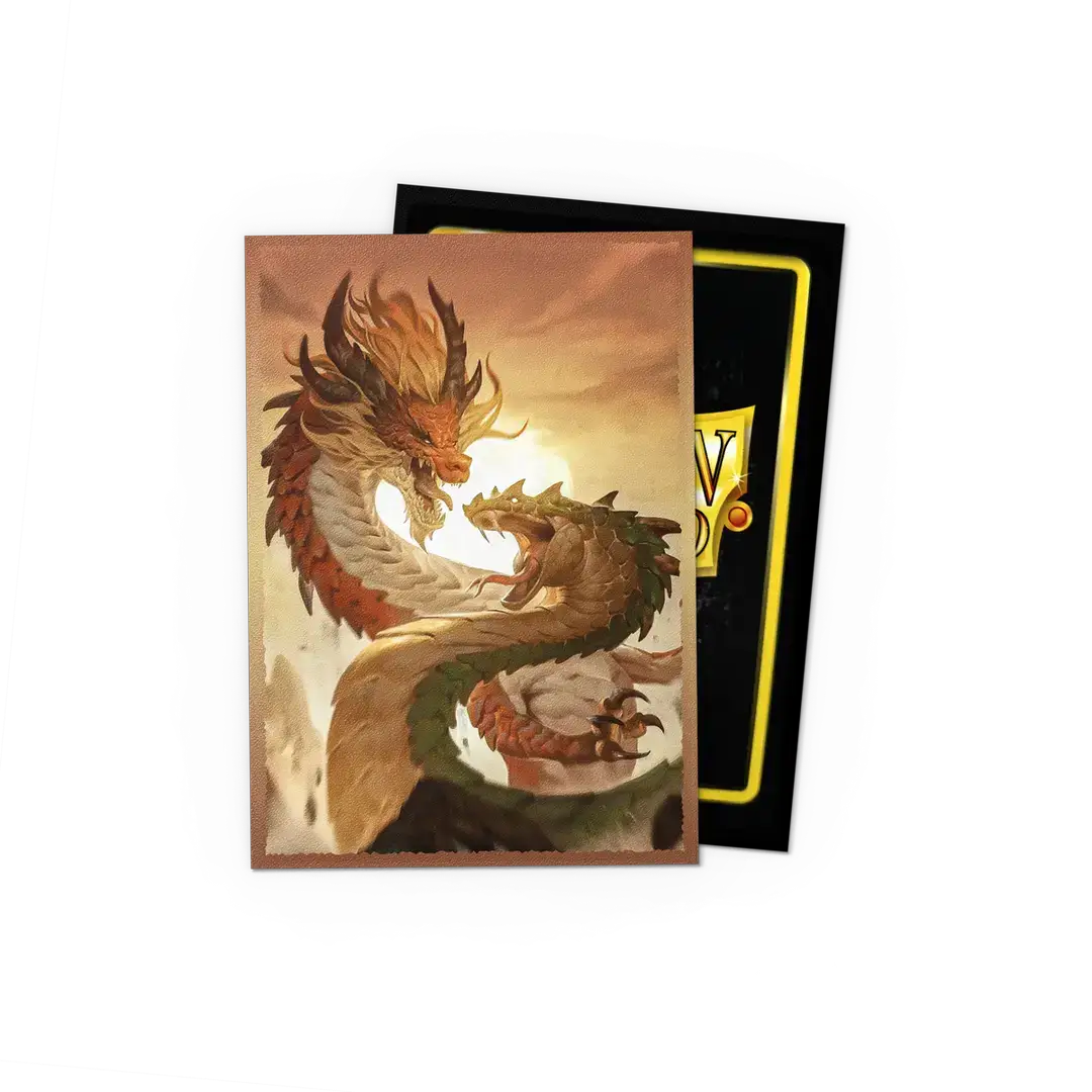 Japanese size Wood Snake 2025 matte dual art sleeves by THE MIGHTY HOBBY SHOP, featuring detailed snake artwork on card sleeves.