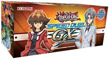 Yu-Gi-Oh! TCG Speed Duel GX Duel Academy Box featuring cards and game accessories for the Duelist gameplay.