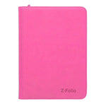 Pink Z-Folio 9-pocket album by THE MIGHTY HOBBY SHOP, featuring a front view of the compact, organized photo storage album.