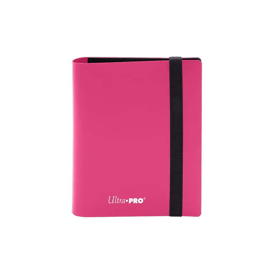 Pink Eclipse 2-Pocket PRO-Binder by THE MIGHTY HOBBY SHOP with two interior pockets for organizing documents and supplies.