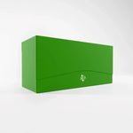 Green Gamegenic Triple Deck Holder XL for organizing over 300 gaming decks, designed by THE MIGHTY HOBBY SHOP.