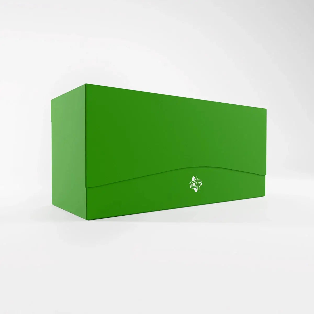 Green Gamegenic Triple Deck Holder XL for organizing over 300 gaming decks, designed by THE MIGHTY HOBBY SHOP.