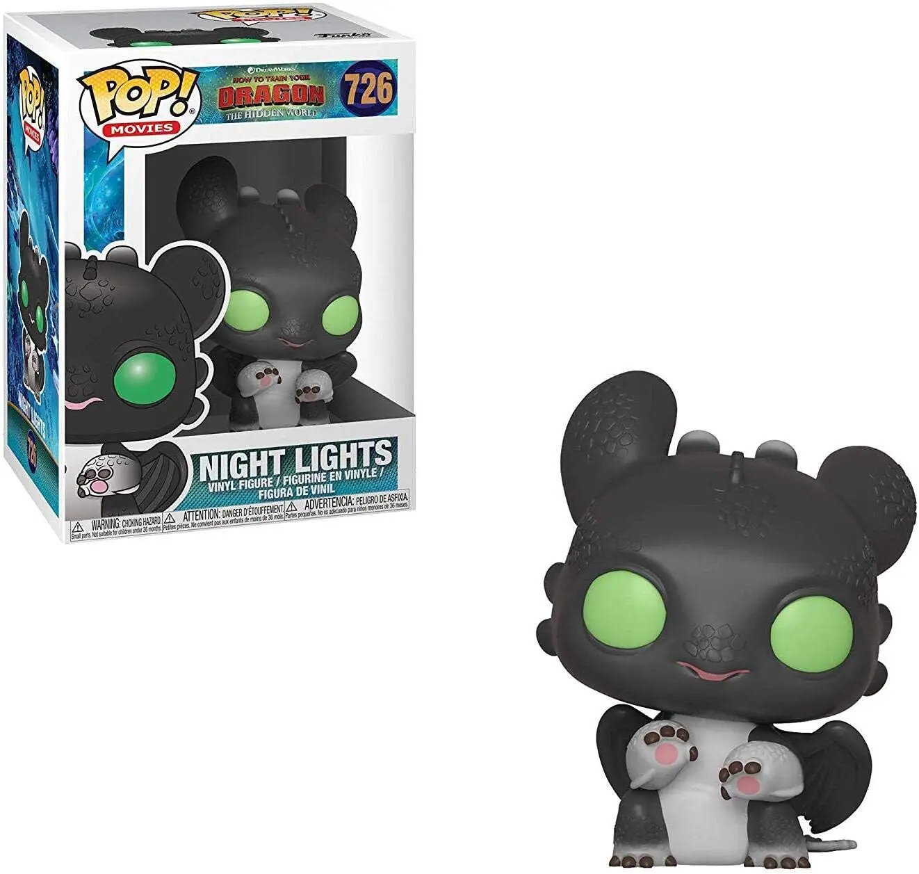 Funko Pop! Movies: How to Train Your Dragon 3 Night Lights figure, featuring dragon character from the animated film series.