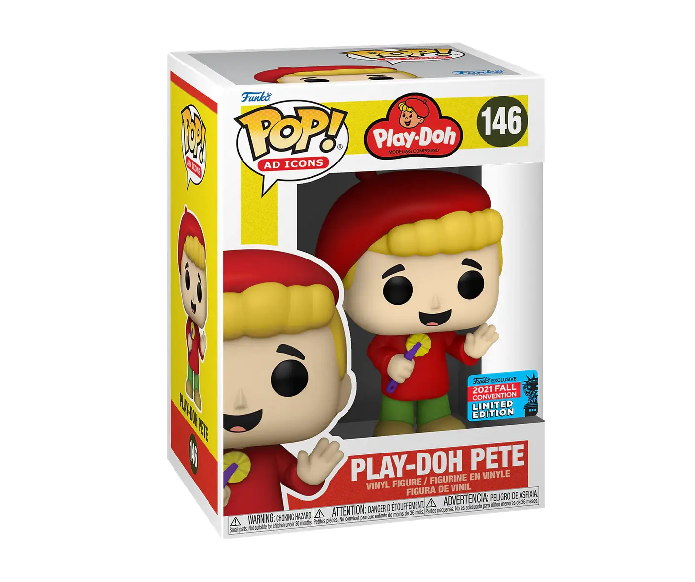 Pop! Ad Icons Play-Doh Pete figure with tool, collectible vinyl toy from THE MIGHTY HOBBY SHOP, detailed character design.