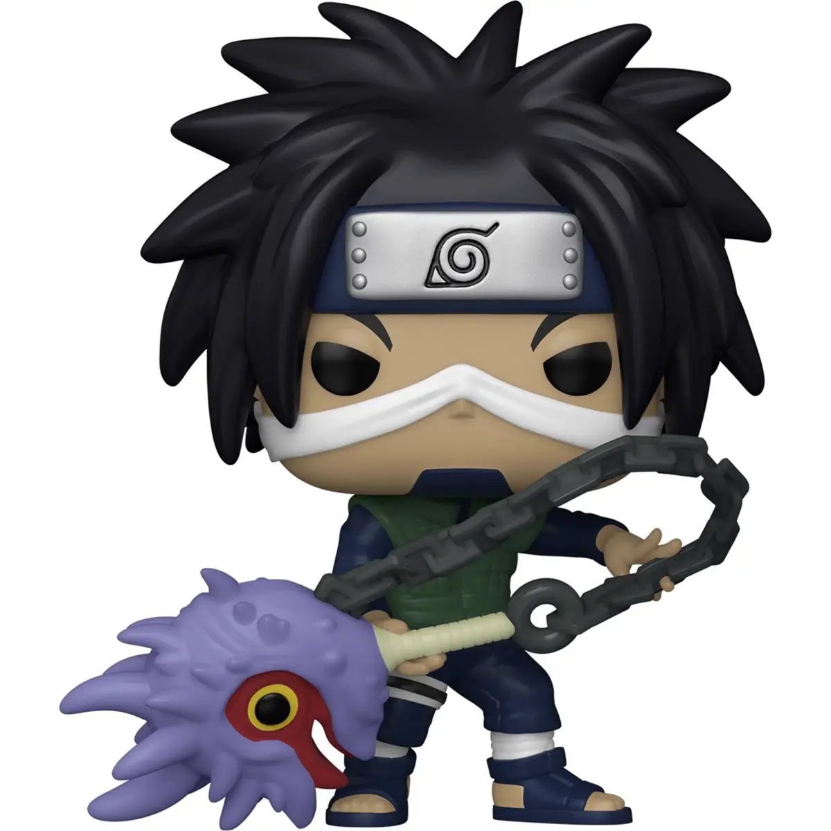 Pop! Animation Naruto Kotetsu Hagane figure with weapon, collectible toy from THE MIGHTY HOBBY SHOP, detailed anime character design.