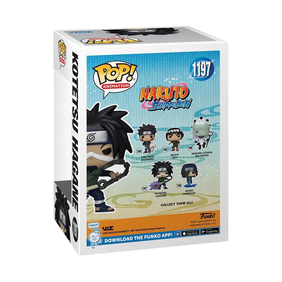 Pop! Animation Naruto Kotetsu Hagane action figure with weapon, collectible toy from THE MIGHTY HOBBY SHOP featuring detailed character design.