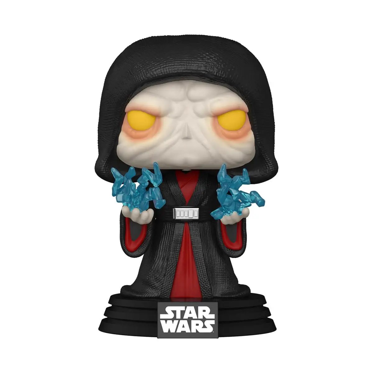 Pop! Star Wars: The Rise of Skywalker Revitalized Palpatine figure, collectible toy by THE MIGHTY HOBBY SHOP, front view.