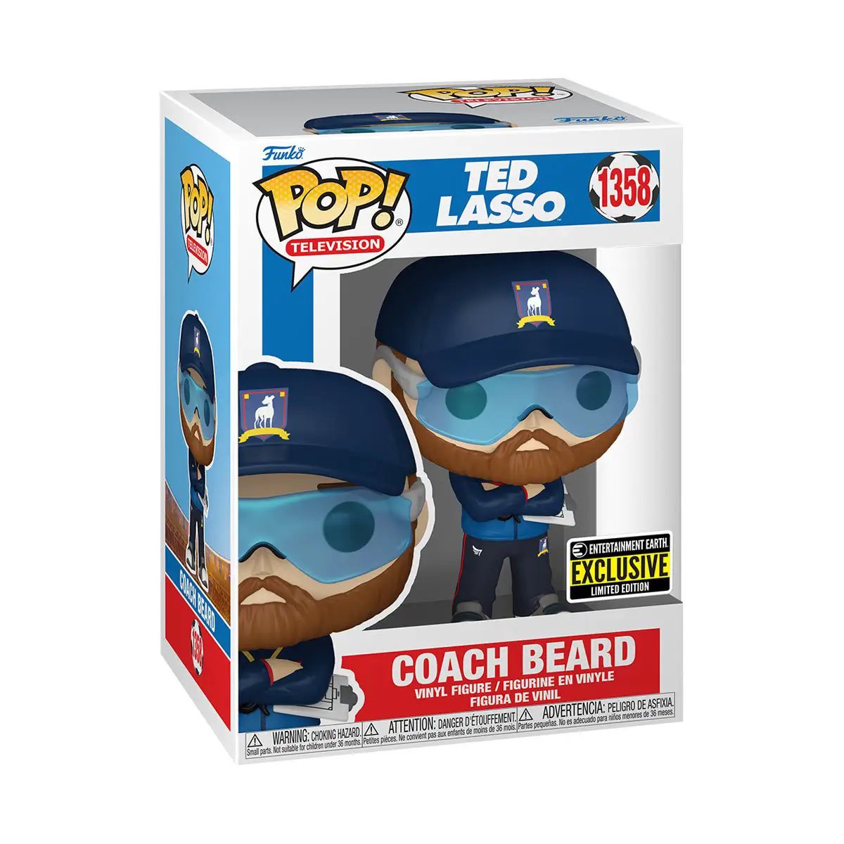 Pop! vinyl figure of Coach Beard from Ted Lasso, collectible character toy by THE MIGHTY HOBBY SHOP