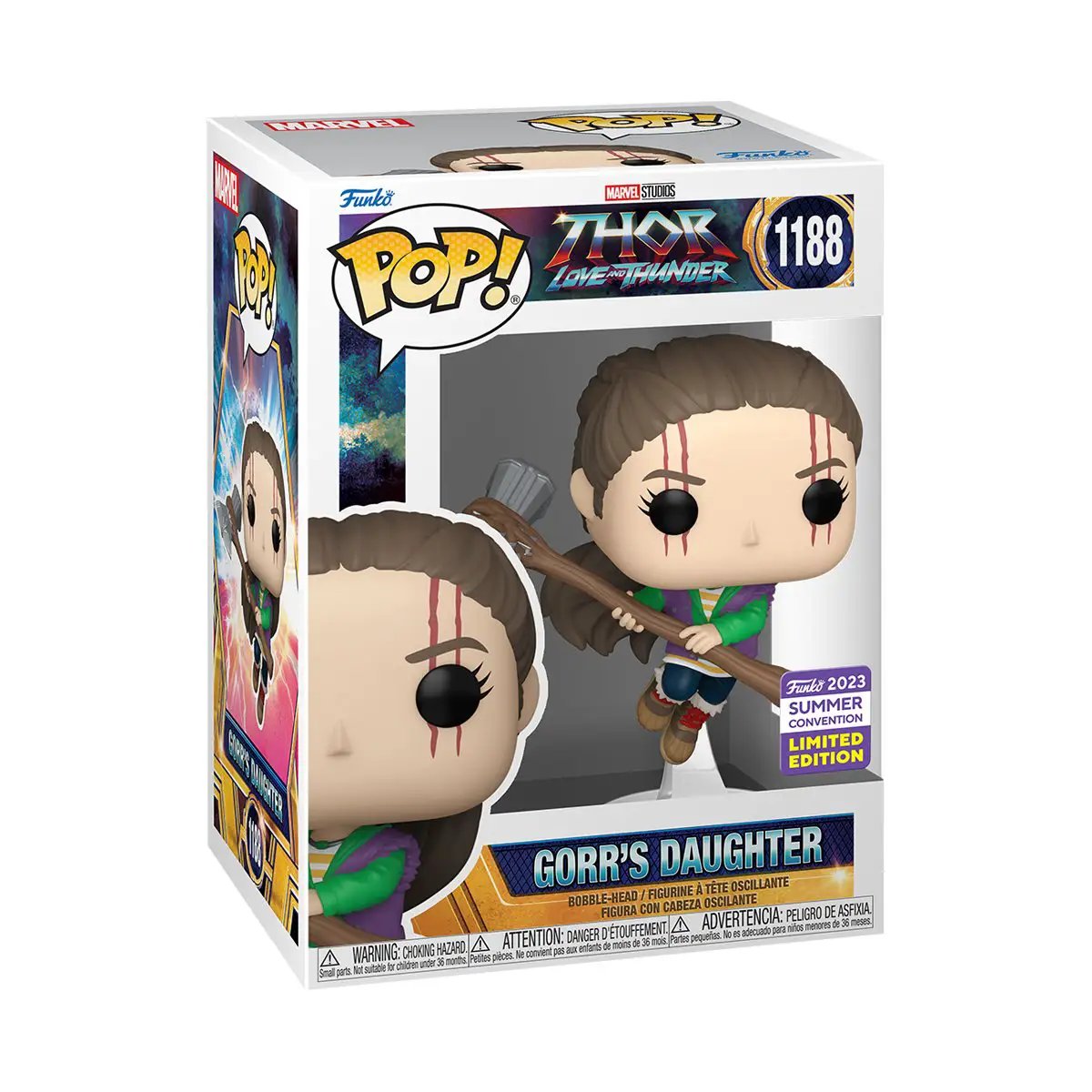 POP! Thor: Love and Thunder Gorr's Daughter collectible figure from THE MIGHTY HOBBY SHOP, featuring detailed design and vibrant colors.
