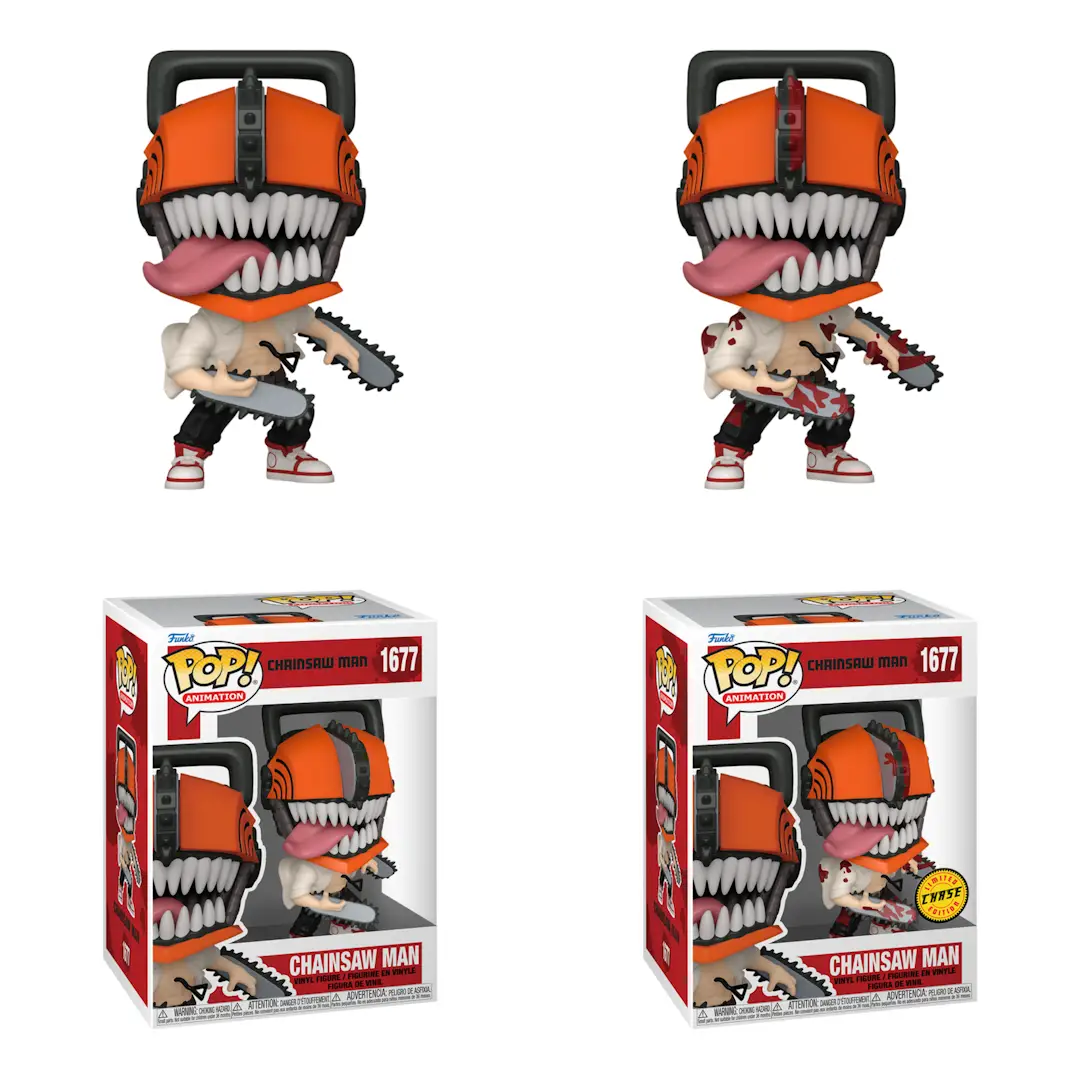 Pop! Animation Chainsaw Man Chase Bundle figure from THE MIGHTY HOBBY SHOP, featuring detailed character design and vibrant colors.