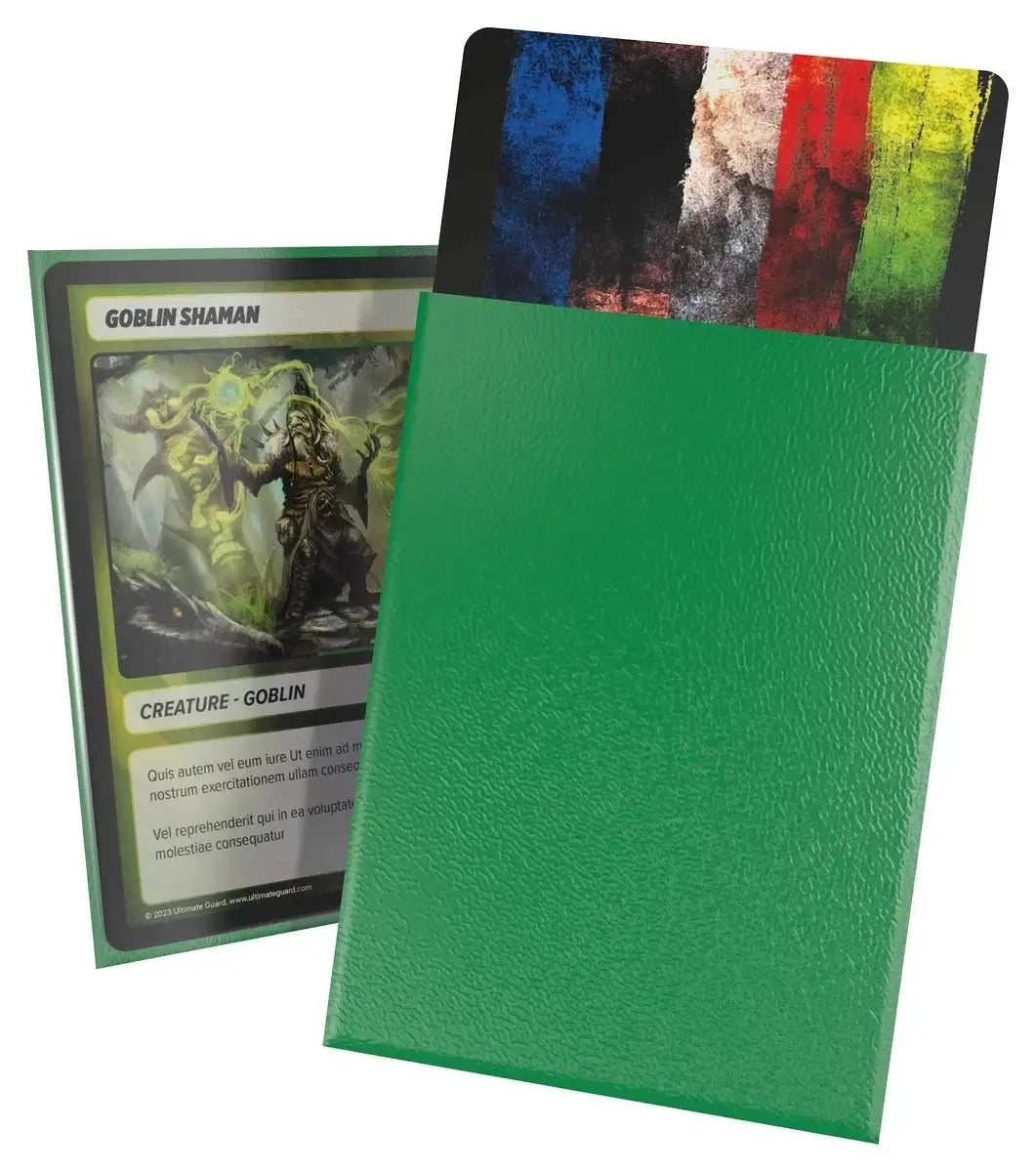 Ultimate Guard Cortex Sleeves Standard Size, clear protective card sleeves shown in a close-up image.