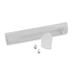 White Playmat Tube with Dice Cap from THE MIGHTY HOBBY SHOP, showcasing a sleek storage tube for gaming mats and dice.