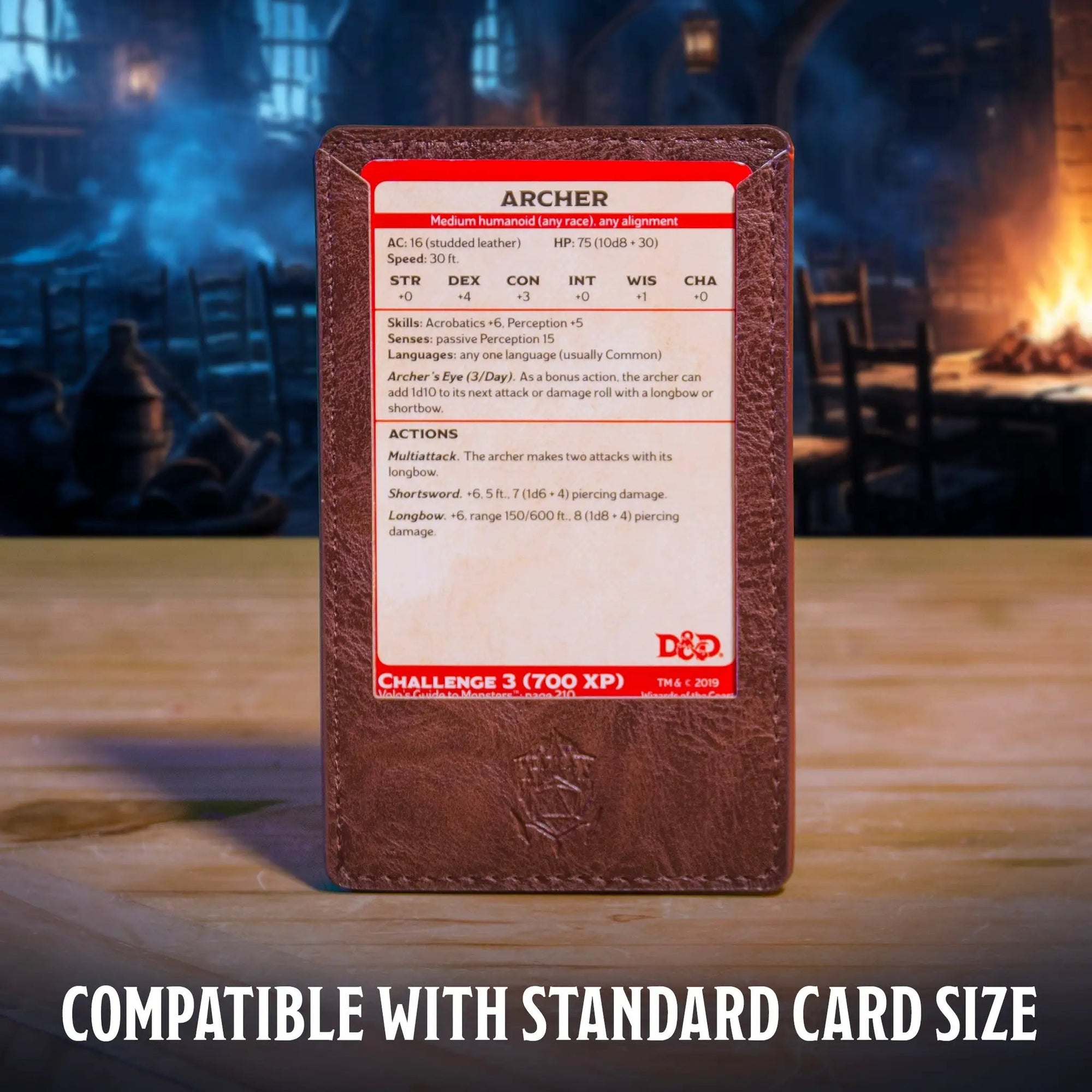 Set of three brown Creature Trackers with magnetic backs for D&D and TTRPG game master screens, from The Ultimate Game Master.