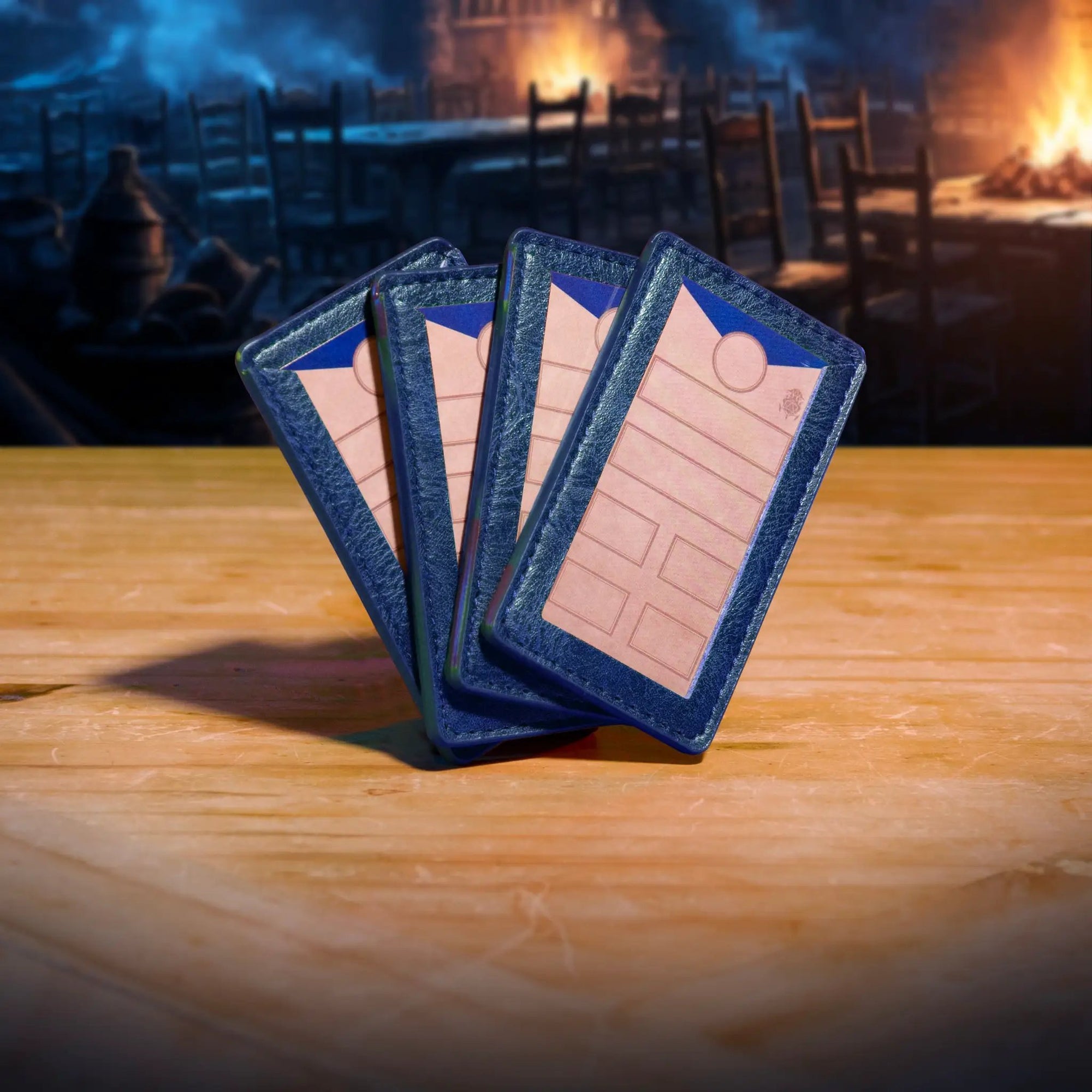 Set of four magnetic initiative trackers for D&D 5e and TTRPG combat management by The Ultimate Game Master.