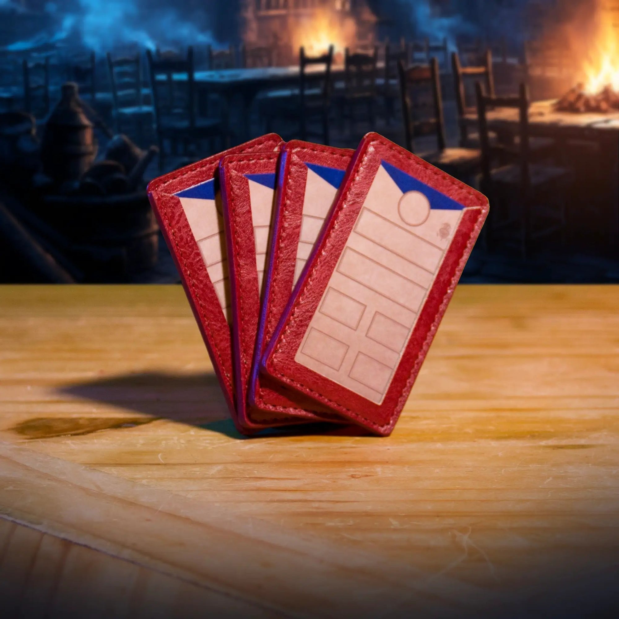 Set of four magnetic initiative trackers for D&D 5e and TTRPG combat management by The Ultimate Game Master.