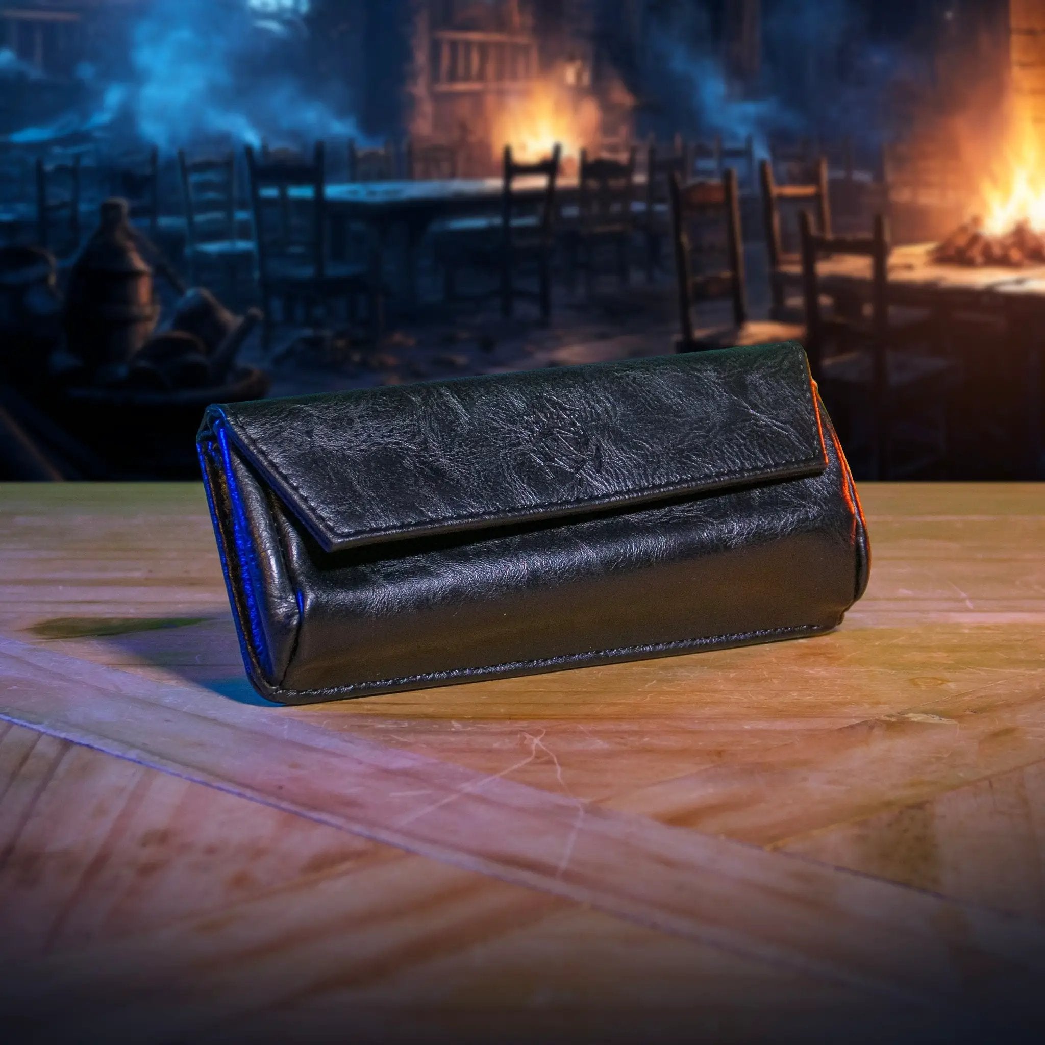 Large magnetic pouch by The Ultimate Game Master, premium storage for game master screen and DM accessories, in brown.