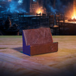 Brown magnetic phone holder by The Ultimate Game Master, designed to attach to game master screens for TTRPG sessions.