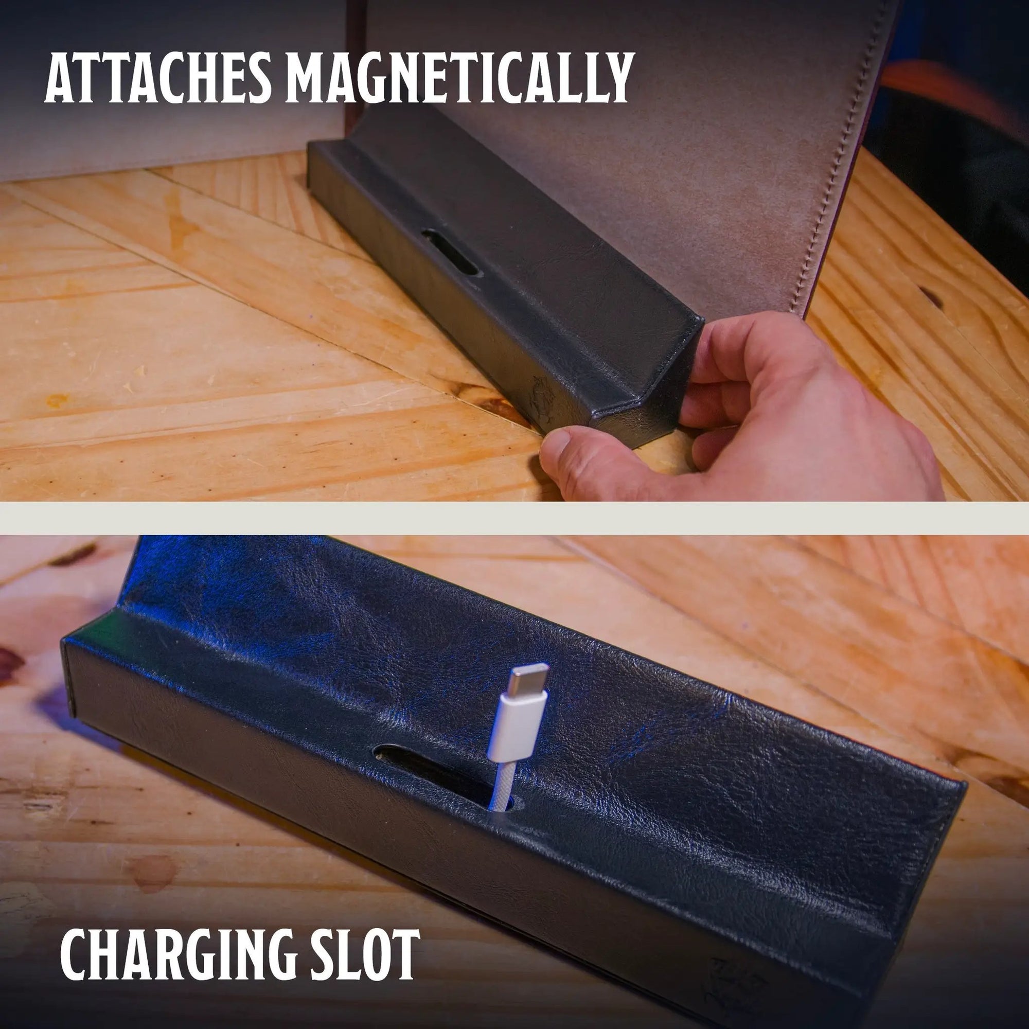 Magnetic tablet holder for digital display, compatible with game master screens and D&D tools, by The Ultimate Game Master.