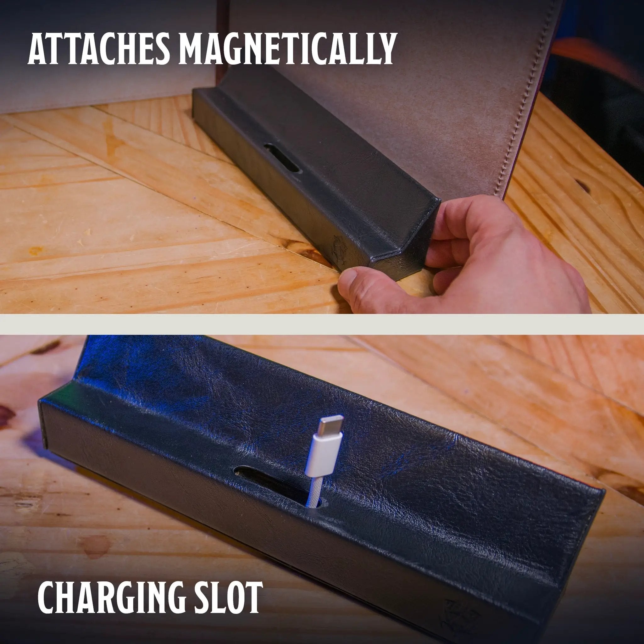 Magnetic tablet holder for digital display, compatible with game master screens and D&D tools, by The Ultimate Game Master.