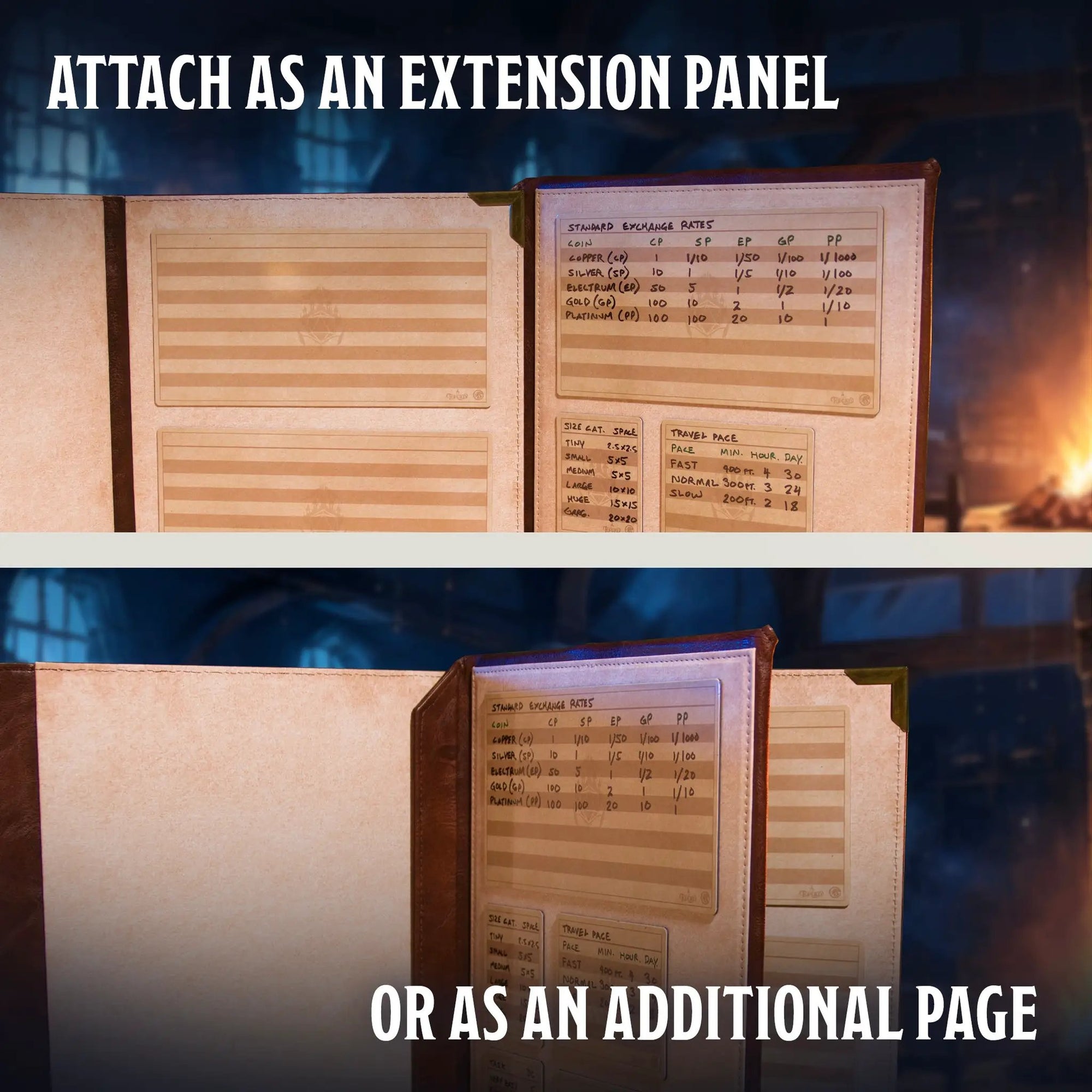 Magnetic Quick-Load Panel accessory for Ultimate Game Master Screen, designed for easy expansion and quick access during gameplay.