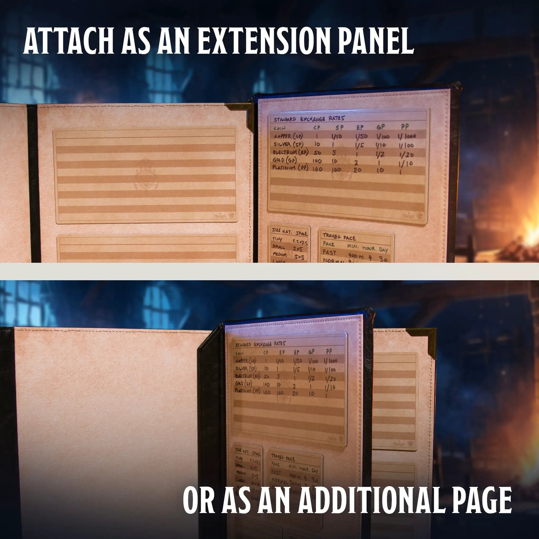 Magnetic Quick-Load Panel accessory for Ultimate Game Master Screen, designed for easy expansion and quick access.