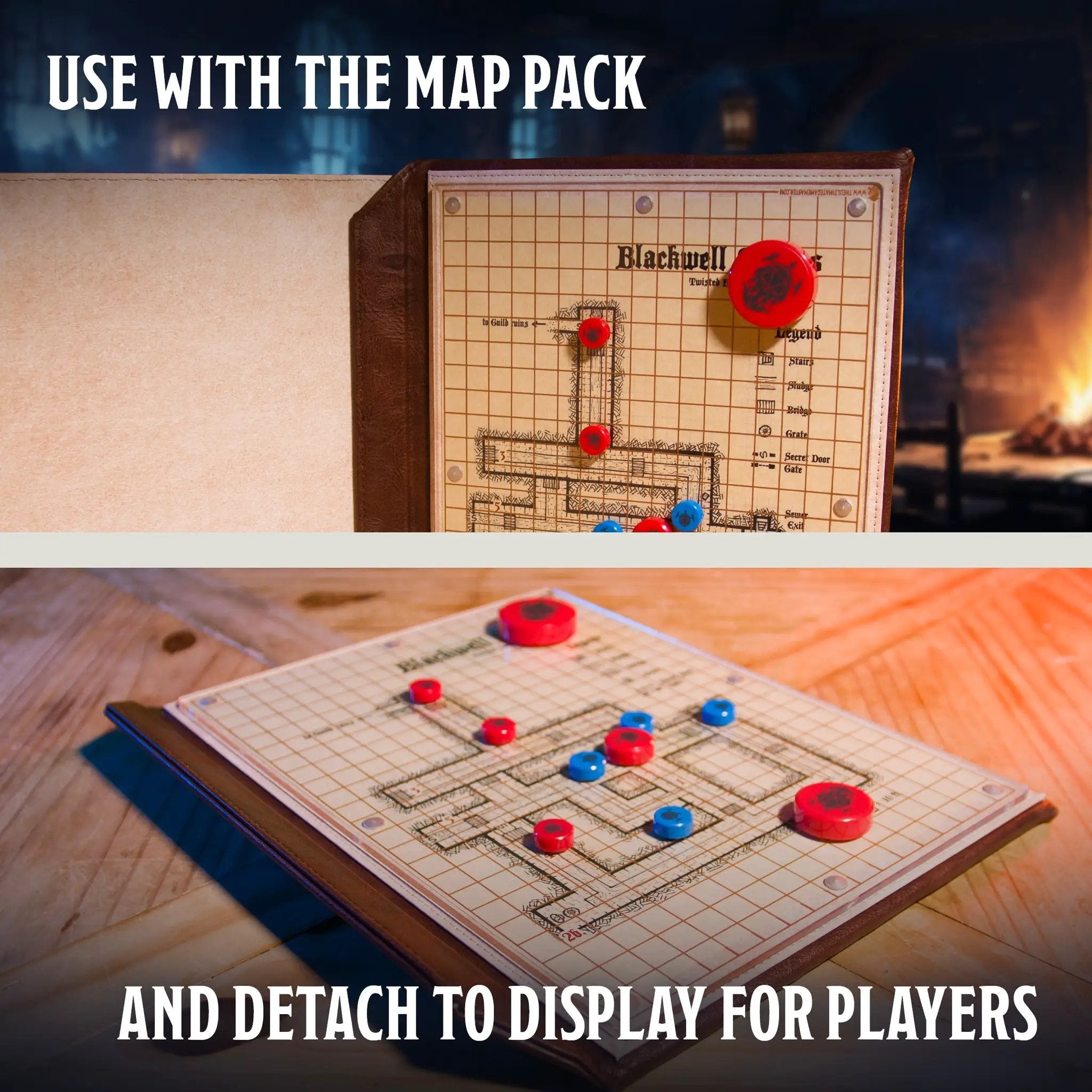 Magnetic Quick-Load Panel for Ultimate Game Master Screen, brown expansion accessory by The Ultimate Game Master.